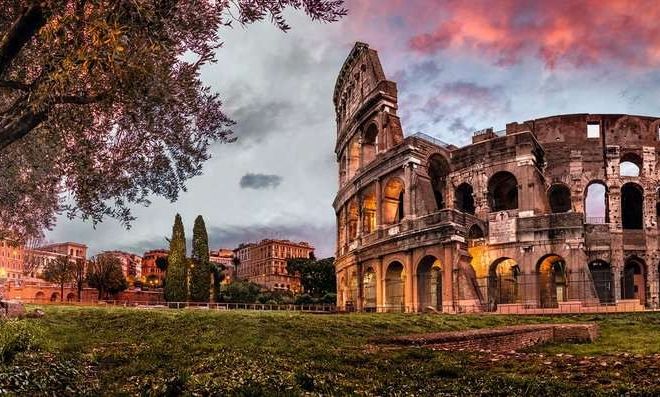 Puzzle 1000 prvků Panorama Kolosea za soumraku