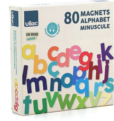 Vilac Dřevěná Magnetická Abeceda Malá Písmena