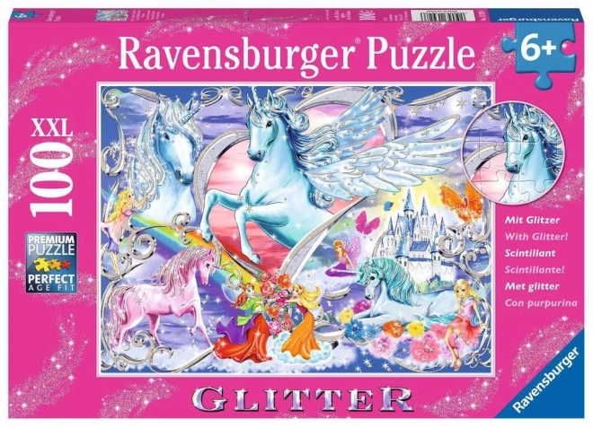 RAVENSBURGER Třpytivé puzzle Koňské snění XXL 100 dílků