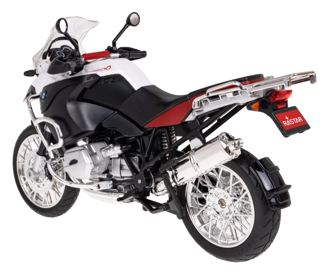 Kovový motocykl BMW R1200GS 1:9 RASTAR – Bílý