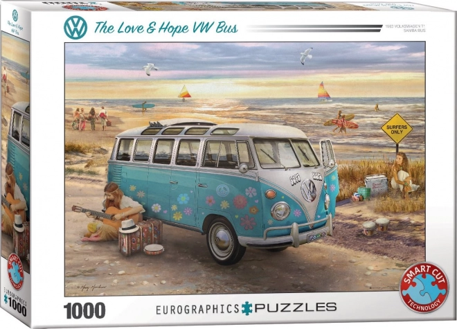 EUROGRAPHICS Puzzle VW Bus - Láska a naděje 1000 dílků