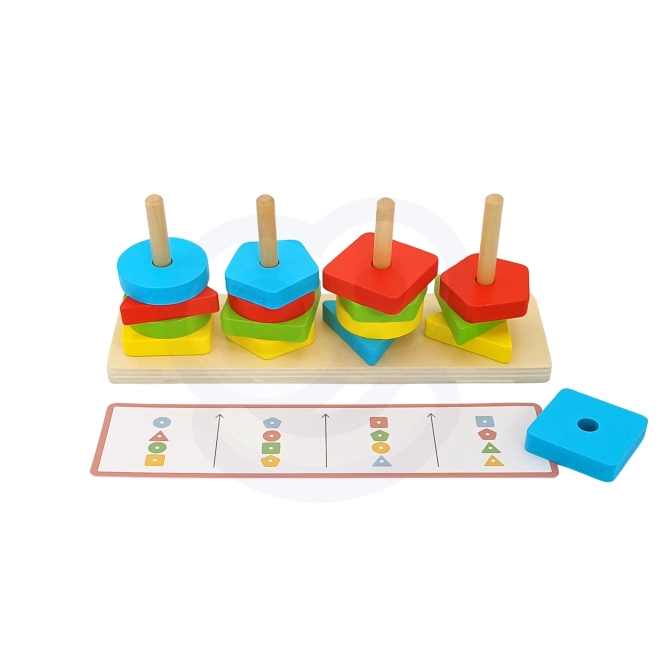 Montessori skládačka zvířátka pyramidka 27 dílů FSC