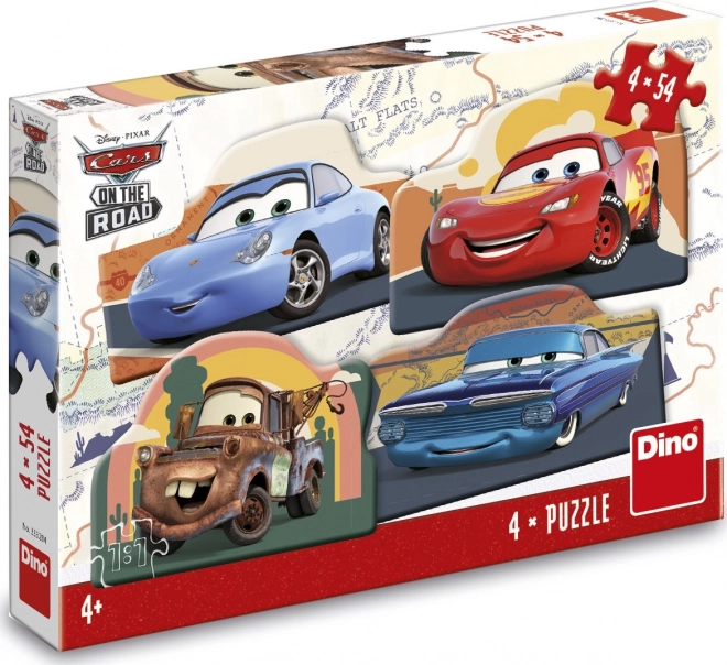 DINO Puzzle Cars: Na cestě 4x54 dílků