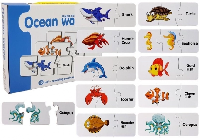 Vzdělávací puzzle Svět oceánů 10 připojení