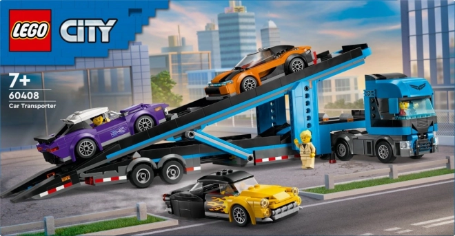 LEGO City 60408 Kamion pro přepravu aut se sporťáky