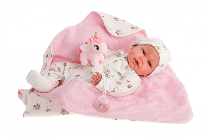 Antonio Juan 81063 Můj první  REBORN DANIELA - realistická panenka miminko s měkkým látkovým tělem - 52 cm