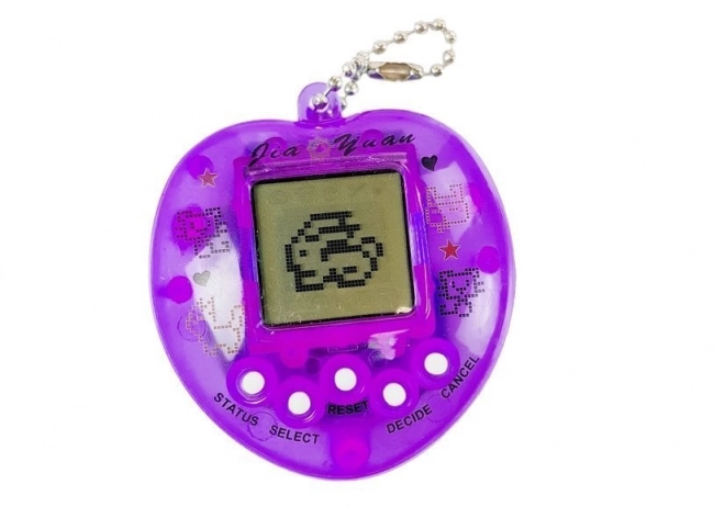 Elektronická hra Tamagotchi Purple s krátkým řetězem