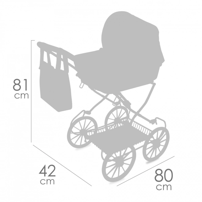 DeCuevas 80078 Skládací kočárek pro panenky s taškou Verona 2024 - 81 cm