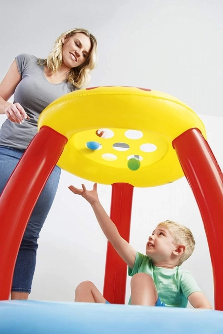 Fisher Price kolébka se stříškou a míčky Animal Friends 89 x 89 x 84 cm