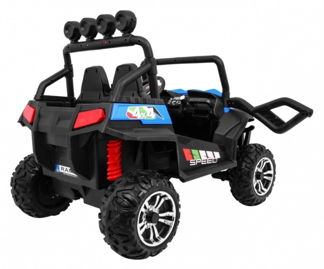 Dětská terénní buggy Grand Lift Modrá + pohon 4x4 + dálkové ovládání + nosič zavazadel + rádio MP3 + LED dioda