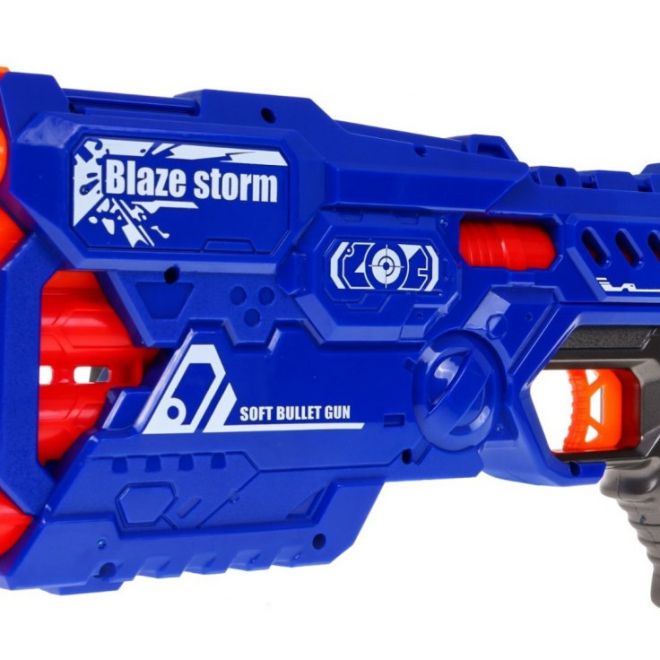 Šestihlavňová puška pro děti 8+ Blaze Storm 10 dlouhých pěnových nábojů + manuální mechanismus