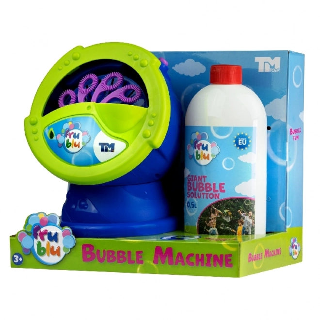 Bublifuk FRU BLU stroj na tvoření profesionálních bublin + náplň 0,5L v krabici 24x21x15cm