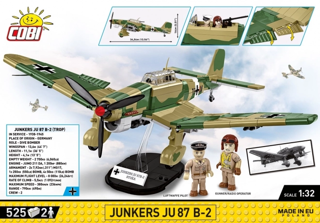 COBI 5748 II WW Junkers JU 87 B,-2 1:32, 525 k, 2 f