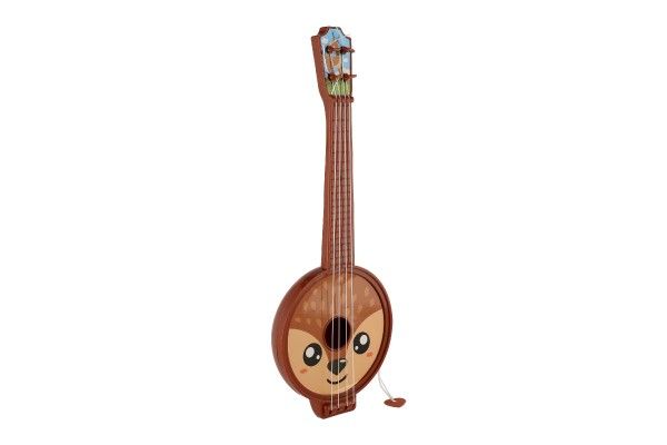 Kytara/banjo s trsátkem plast 35cm 4 barvy na kartě 21x40x5cm