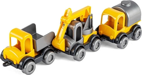 Auto stavební Kid Cars 3ks plast 10cm v krabičce 30x8x10cm 12m+ Wader