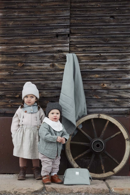 Elodie Details - Vlněná čepice z tvídu 6-12 měsíců –  Antracit || Tweed