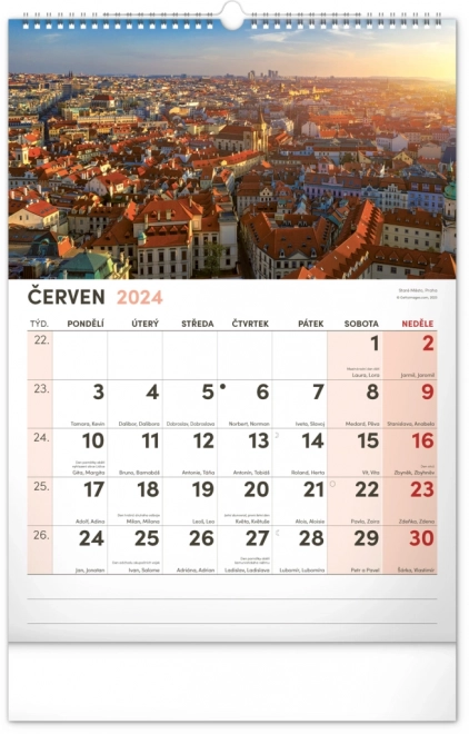 Nástěnný kalendář 2024 s extra velkým kalendáriem, 33 × 46 cm