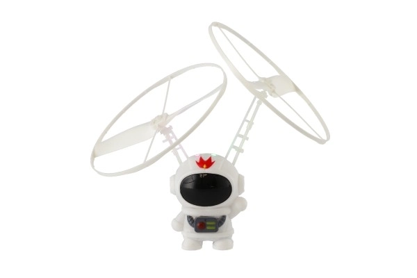 Kosmonaut plast 10cm reagující na pohyb ruky s USB kabelem se světlem 3 barvy v krab.13x16cm