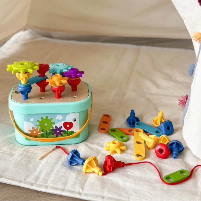 Montessori konstrukční box 12v1 WOOPIE GREEN
