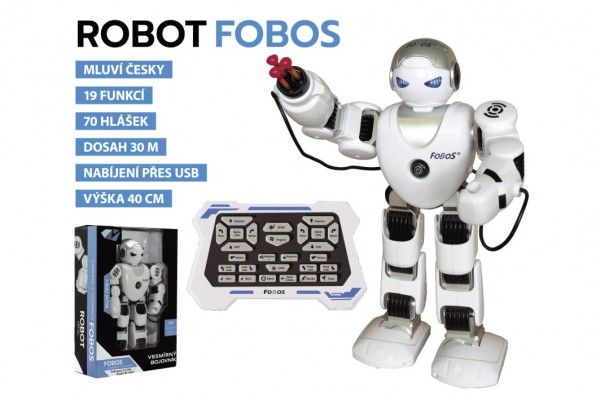 RC interaktivní mluvící robot Fobos - 40 cm