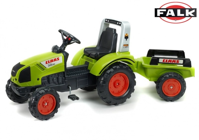 FALK Traktor šlapací Claas Arion 430 s vlečkou