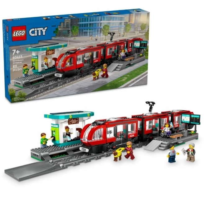 LEGO® City 60423 Tramvaj a zastávka v centru města