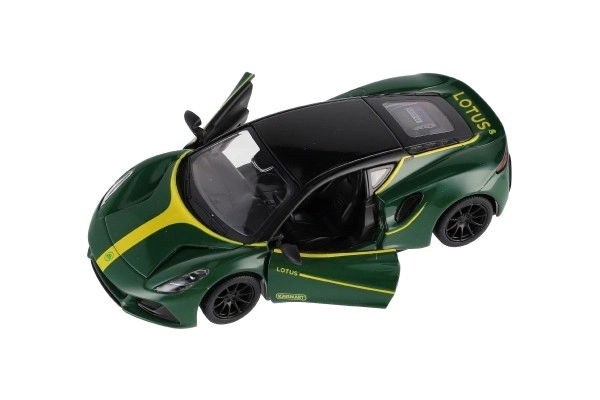 Auto Kinsmart Lotus Emira 1:38 kov/plast 12,5cm 3 barvy na zpětné natažení 12ks v boxu