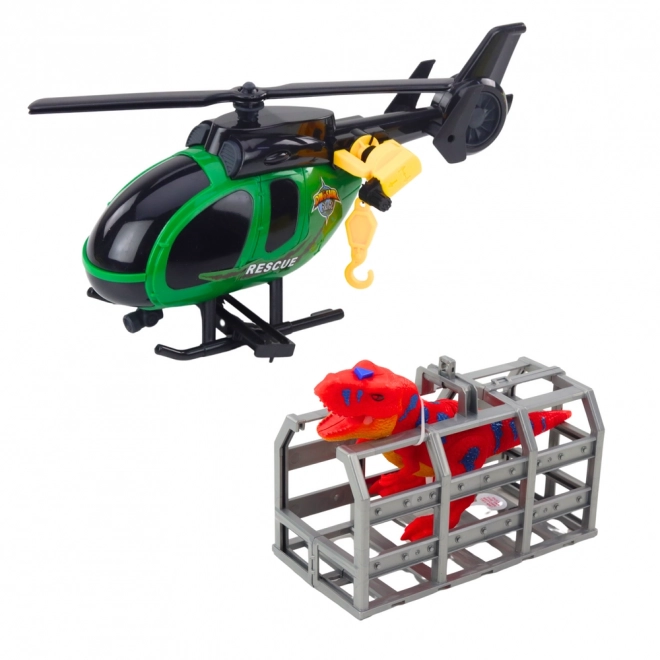Záchranná sada s kamionem, helikoptérou a dinosaurem