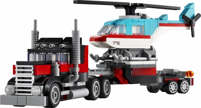 LEGO® Creator 3 v 1 31146 Náklaďák s plochou korbou a helikoptéra