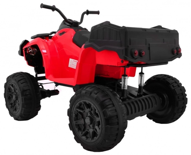 Čtyřkolka XL ATV 2,4GHz na baterie pro děti Červená + dálkové ovládání + pohon 4x4 + nosič zavazadel + startování zdarma + EVA + LED audio