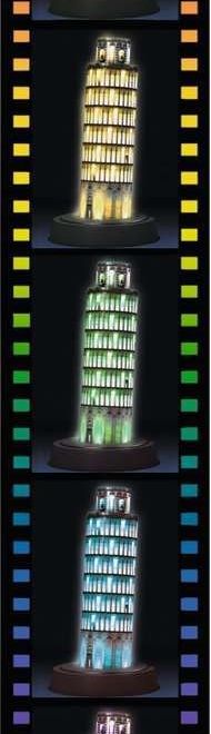 RAVENSBURGER Svítící 3D puzzle Noční edice Šikmá věž v Pise 216 dílků