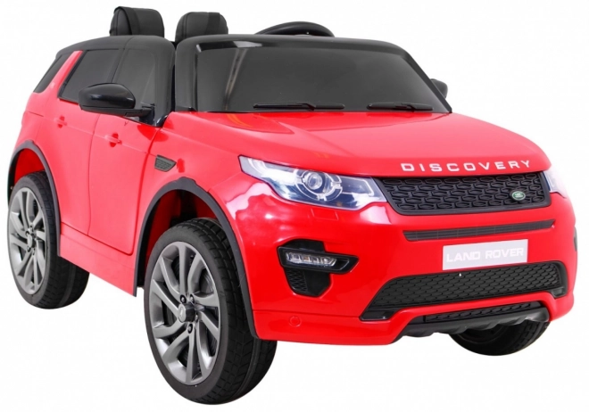 Dětský Land Rover Discovery Red + Dálkové ovládání + 5 ks popruhů + Nastavení sedadla + EVA + MP3 LED