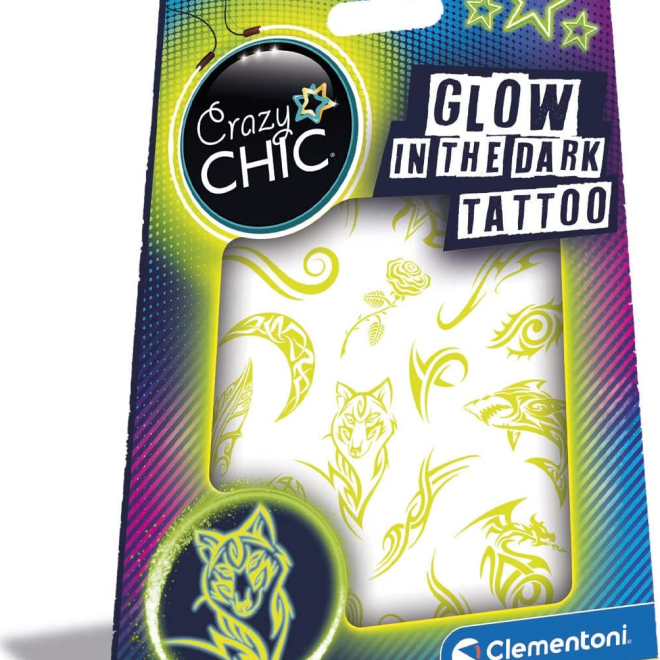 CLEMENTONI Crazy Chic Tetování svítící ve tmě