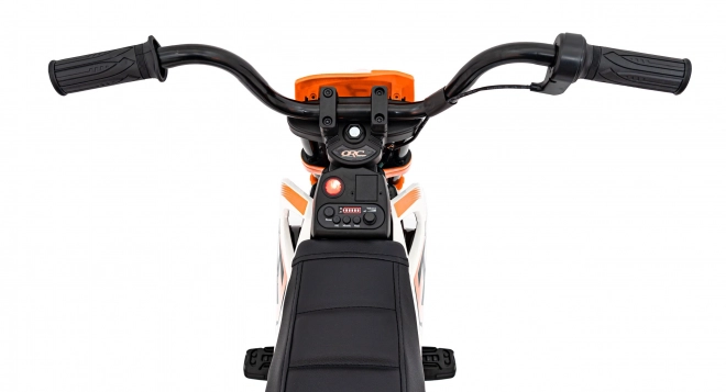 Dětská jízda na motorce PANTONE 361C Oranžová s EVA koly a audio panelem