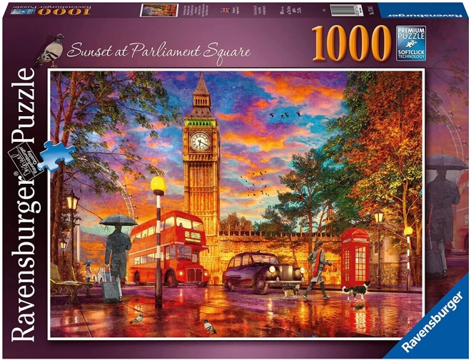 Puzzle Ravensburger západ slunce na Parlamentním náměstí v Londýně