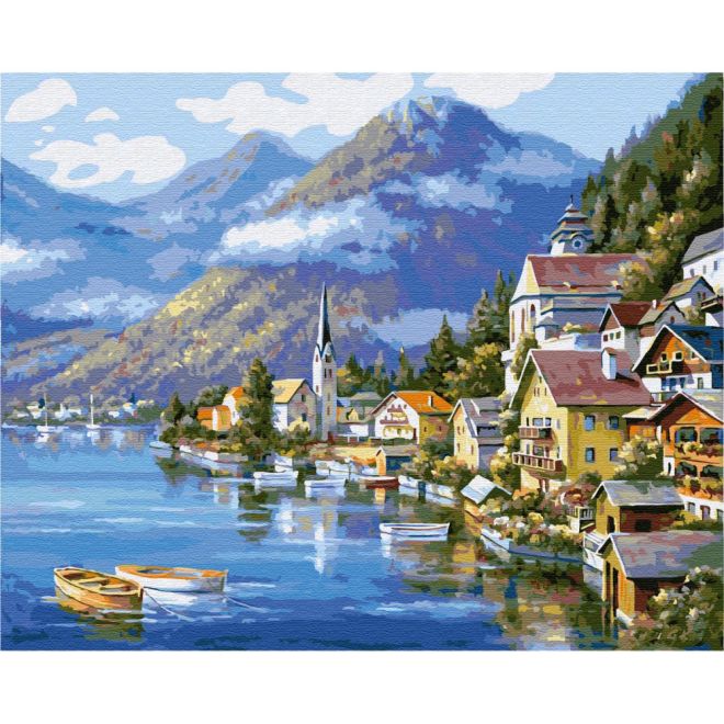 Malování podle čísel Malebné Rakousko 40x50 plátno + barvy + štětce