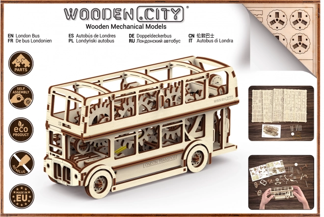 WOODEN CITY 3D puzzle Londýnský autobus 216 dílů