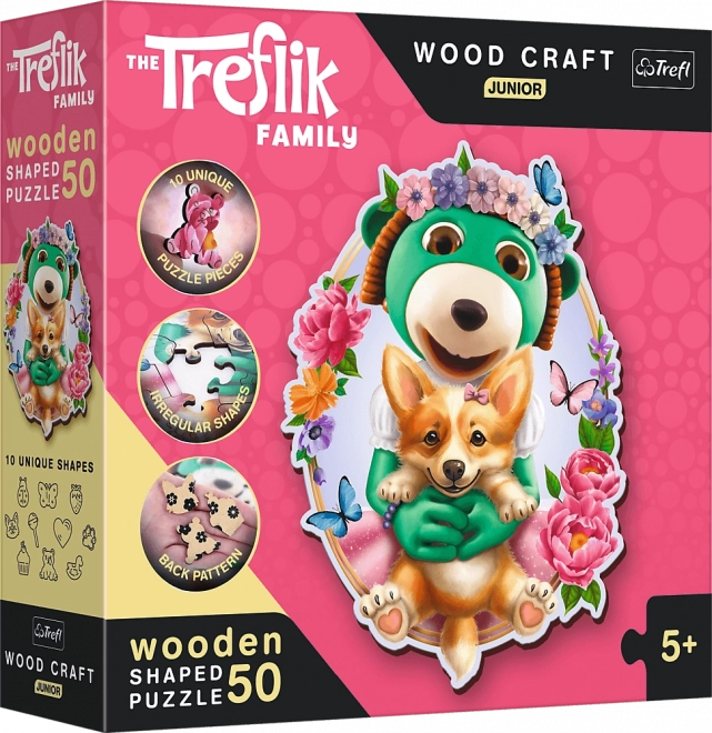 Wood Craft Origin puzzle Šťastní Treflíci 50 dílků