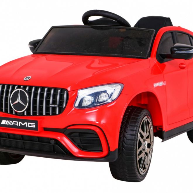 Mercedes Benz GLC63S pro děti Červený + dálkové ovládání + pohon 4x4 + MP3 LED + EVA + pomalý start