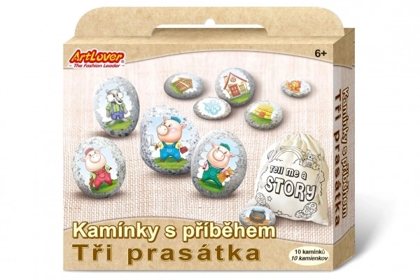 Kamínky s příběhem - Tři prasátka