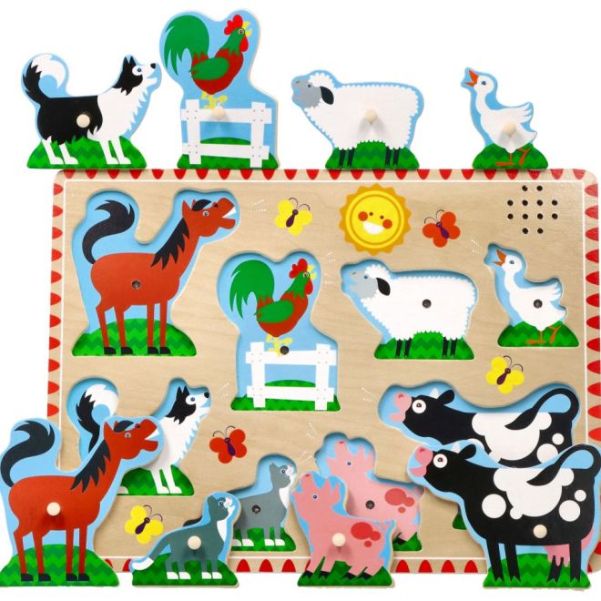 Zvukové puzzle - Zvířata na farmě