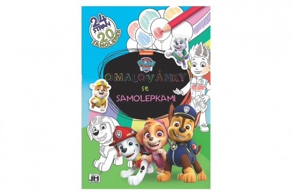Omalovánky se samolepkami Tlapková patrola A4