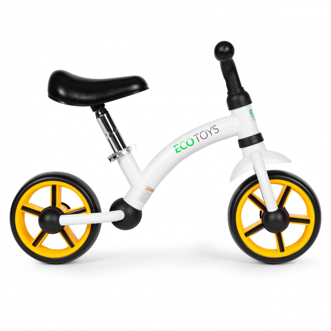 Odrážedlo pro děti s EVA kolečky, nastavitelným sedadlem, černé od ECOTOYS