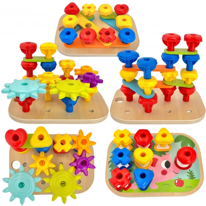 Montessori konstrukční box 12v1 WOOPIE GREEN