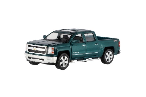 Auto Kinsmart Chevrolet 2014 Silverado kov/plast 13cm 4 barvy na zpětné natažení 12ks v boxu