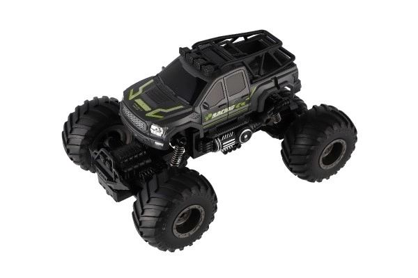 Auto RC pick up Off road terénní plast 23cm 2,4GHZ na baterie se světlem šedé v krab. 30x15x19cm