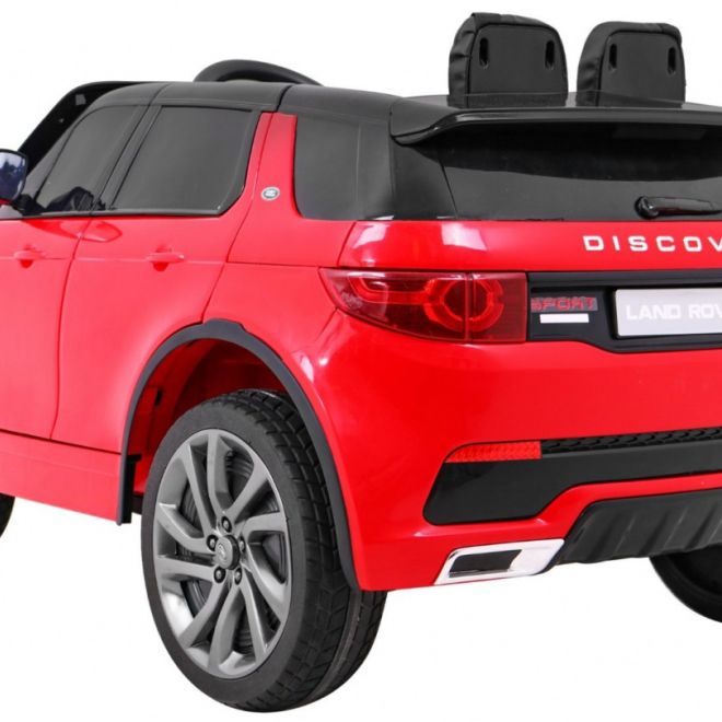 Dětský Land Rover Discovery Red + Dálkové ovládání + 5 ks popruhů + Nastavení sedadla + EVA + MP3 LED