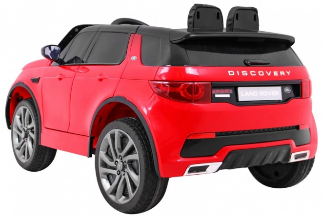 Dětský Land Rover Discovery Red + Dálkové ovládání + 5 ks popruhů + Nastavení sedadla + EVA + MP3 LED