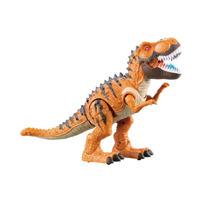 Chodící dinosaurus s efekty 50 cm – Oranžovo-hnědý