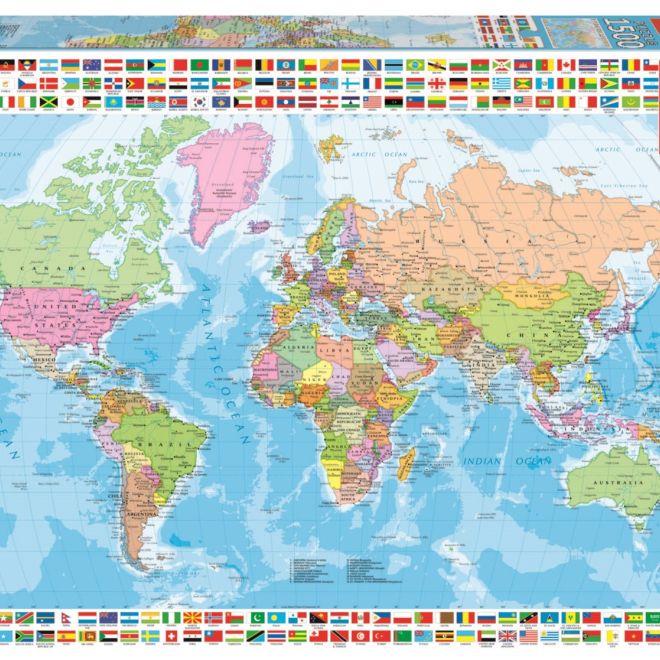 EDUCA Puzzle Politická mapa světa 1500 dílků